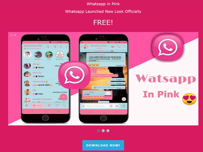 Detail Whatsapp Pink Theme Nomer 3