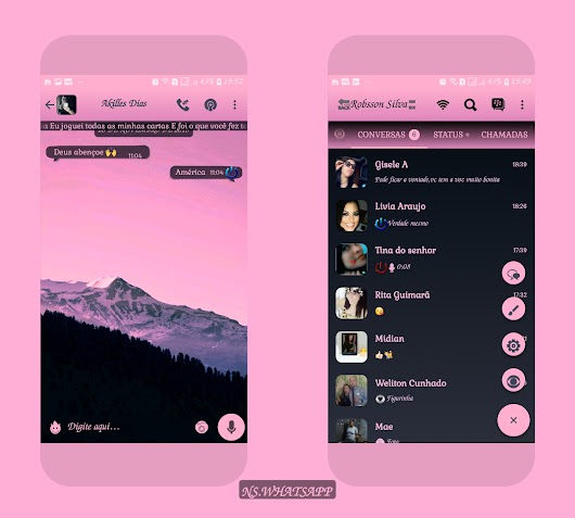 Detail Whatsapp Pink Theme Nomer 27