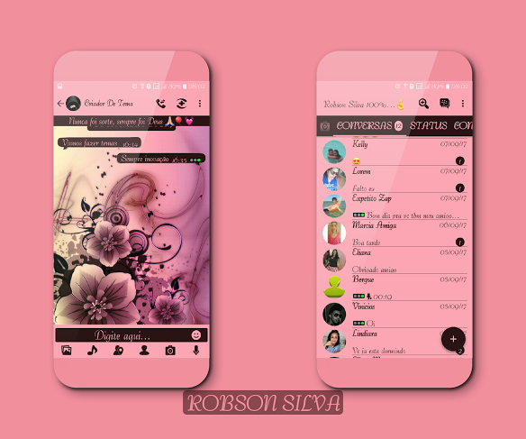 Detail Whatsapp Pink Theme Nomer 39