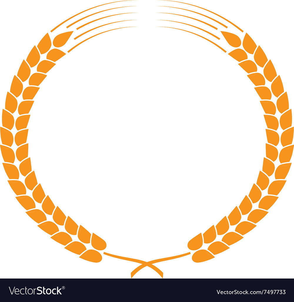 Detail Wheat Wreath Vector Nomer 2