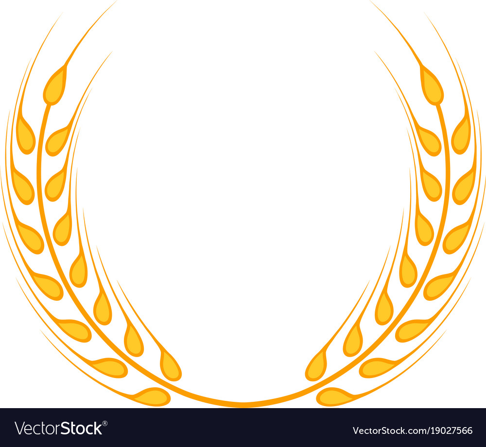 Detail Wheat Wreath Vector Nomer 15