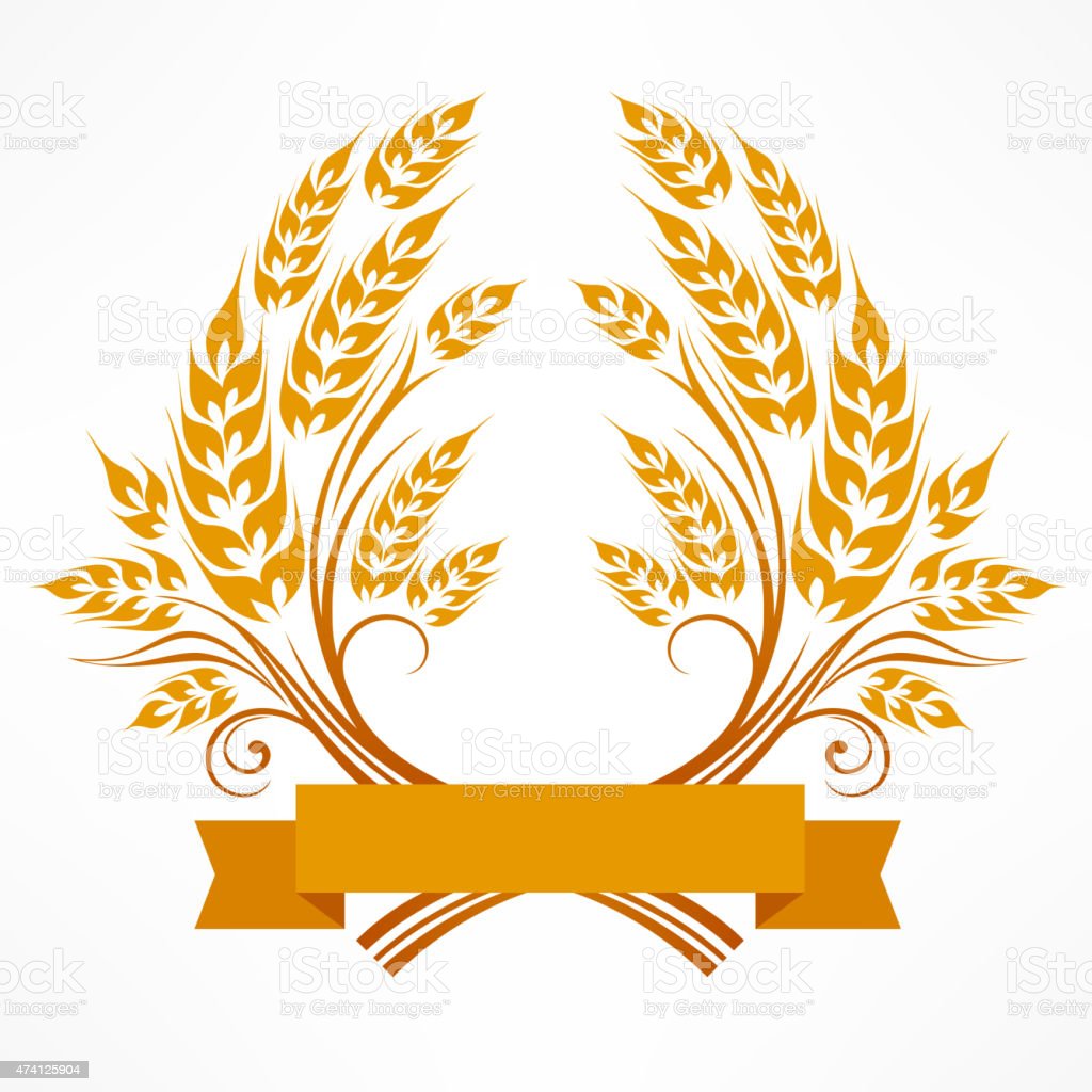 Detail Wheat Wreath Vector Nomer 31