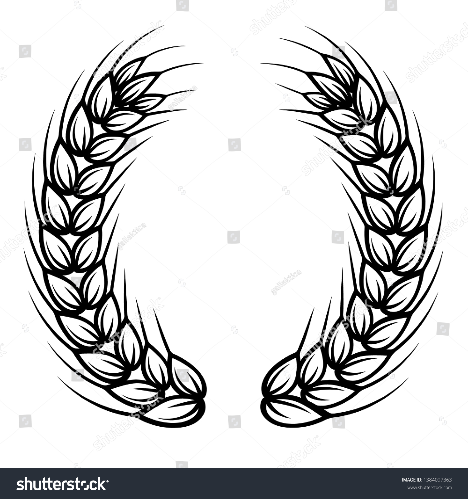 Detail Wheat Wreath Vector Nomer 5