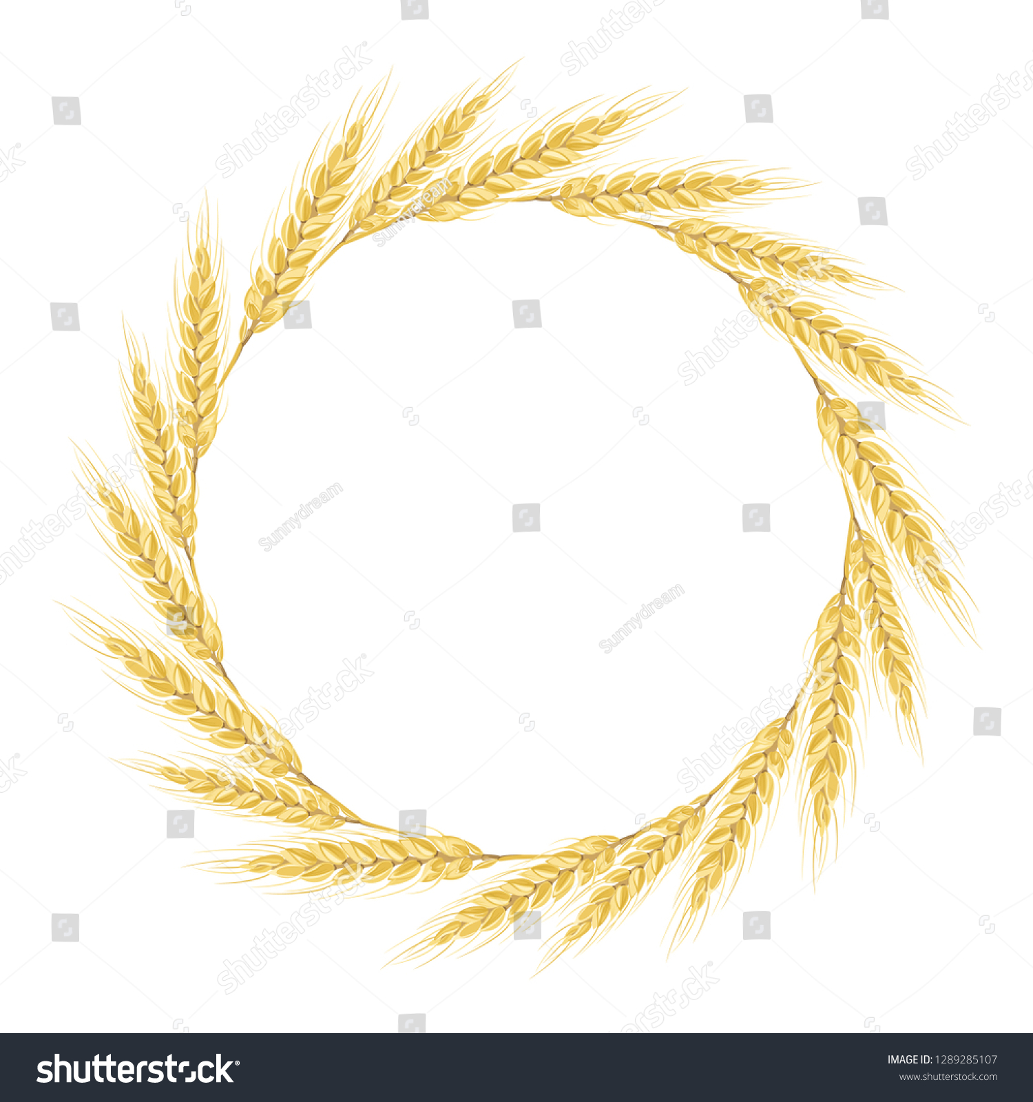 Detail Wheat Wreath Vector Nomer 47