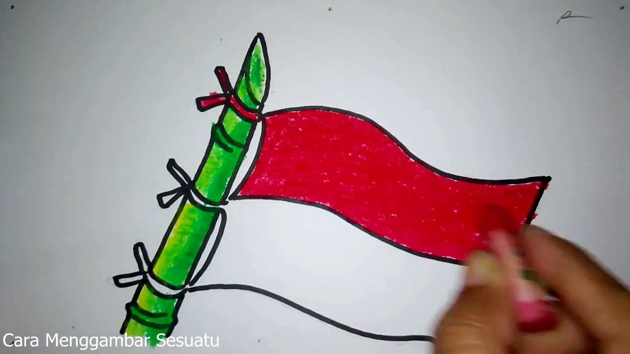 Detail Sketsa Gambar Bendera Merah Putih Nomer 10