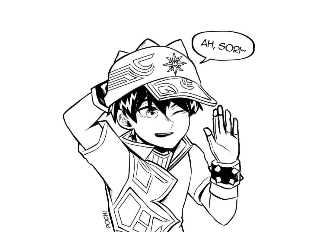 Detail Sketsa Gambar Boboiboy Nomer 52