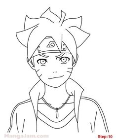 Detail Sketsa Gambar Boruto Nomer 2