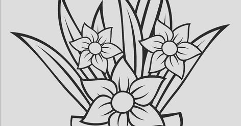 Detail Sketsa Gambar Bunga Anak Tk Nomer 22