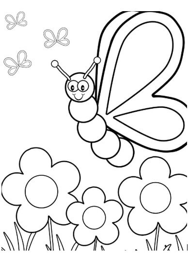 Detail Sketsa Gambar Bunga Dan Kupu Kupu Nomer 2