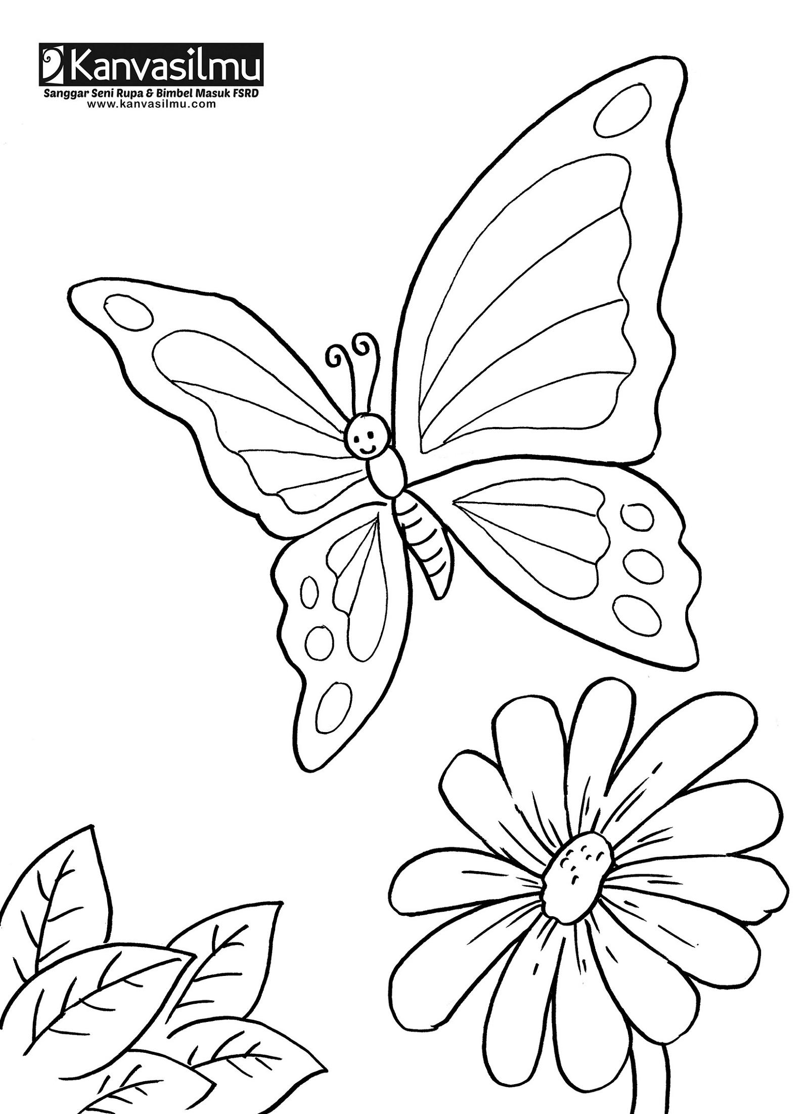 Detail Sketsa Gambar Bunga Dan Kupu Kupu Nomer 14