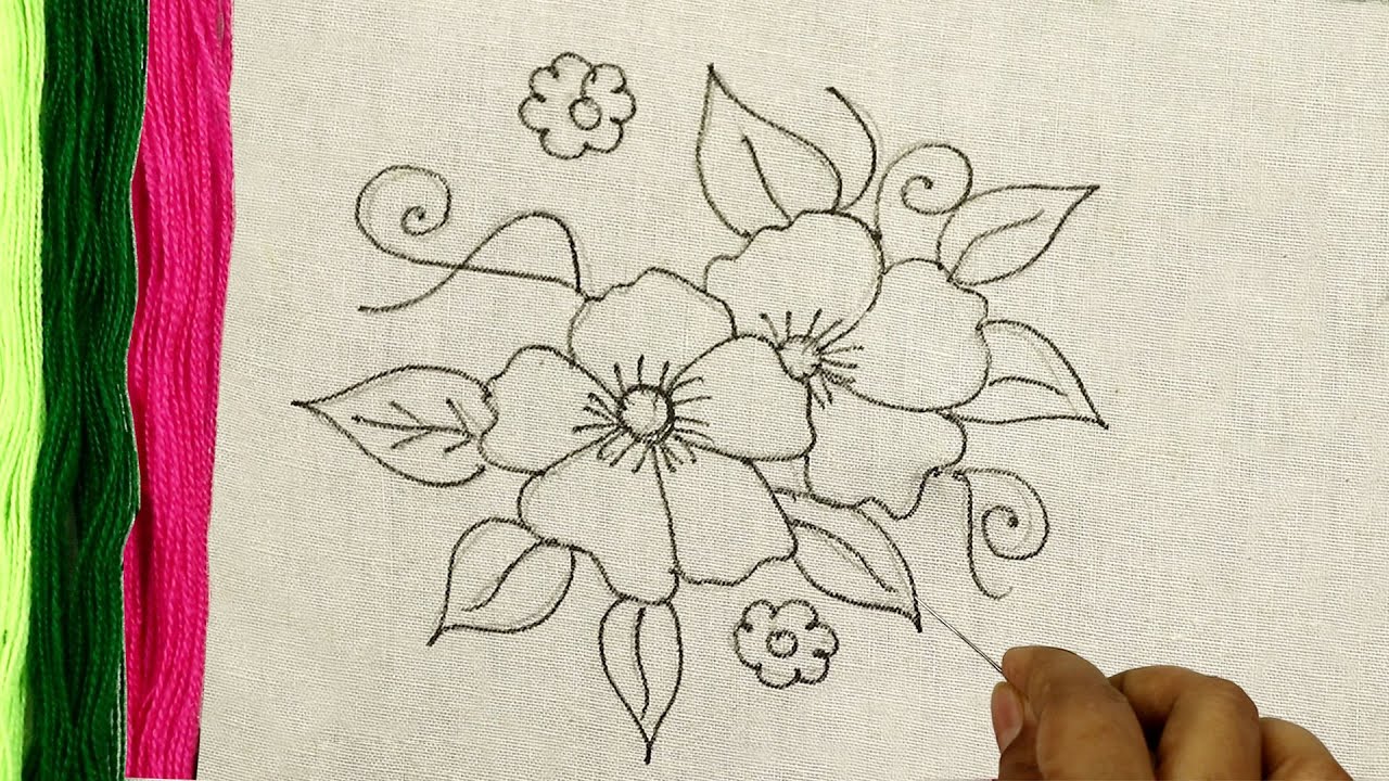 Detail Sketsa Gambar Bunga Taplak Meja Nomer 9