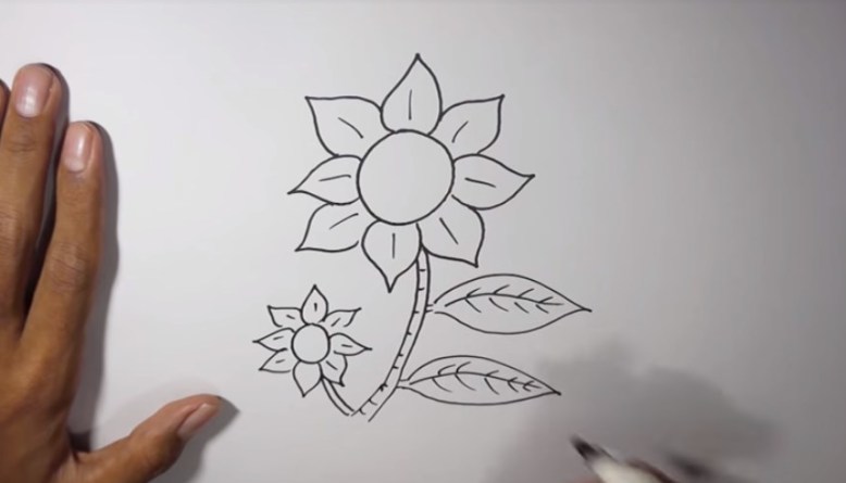 Detail Sketsa Gambar Bunga Teratai Yang Mudah Digambar Nomer 57