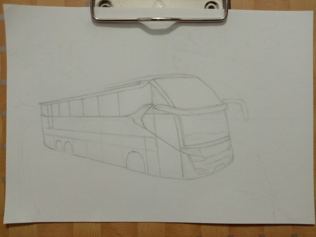 Detail Sketsa Gambar Bus Nomer 21