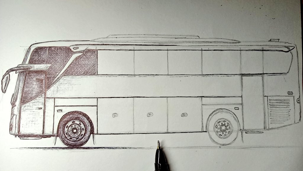 Detail Sketsa Gambar Bus Nomer 31