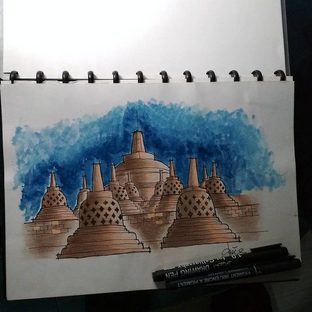 Detail Sketsa Gambar Candi Borobudur Nomer 13