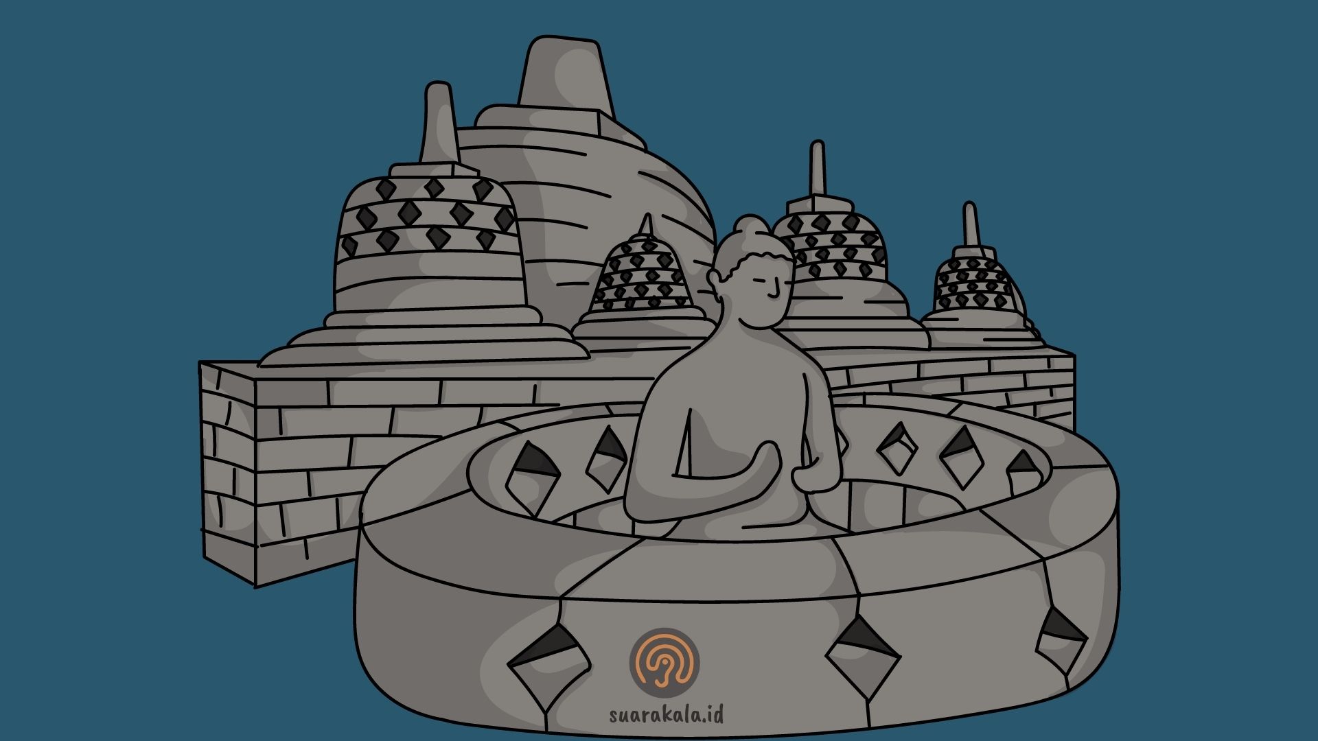 Detail Sketsa Gambar Candi Borobudur Nomer 17