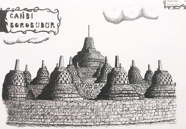 Detail Sketsa Gambar Candi Borobudur Nomer 9