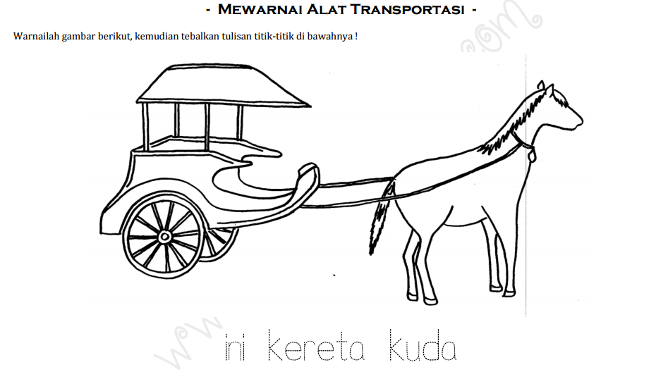 Detail Sketsa Gambar Delman Nomer 7