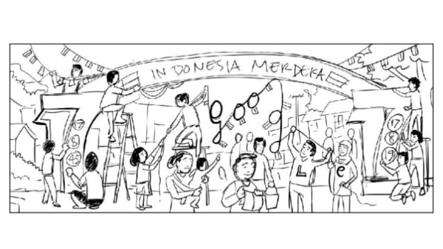 Detail Sketsa Gambar Dengan Tema Hut Ri Nomer 16