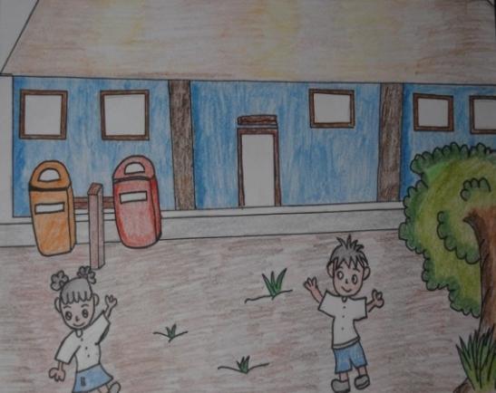 Detail Sketsa Gambar Dengan Tema Lingkungan Sekolah Nomer 41