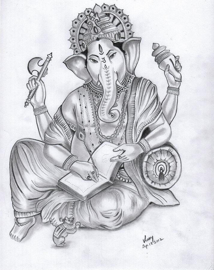 Detail Sketsa Gambar Dewa Ganesha Nomer 14