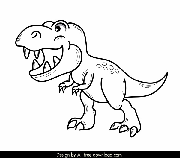 Sketsa Gambar Dinosaurus - KibrisPDR