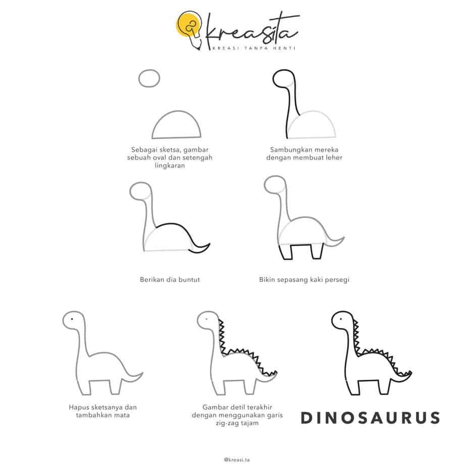 Detail Sketsa Gambar Dinosaurus Nomer 21