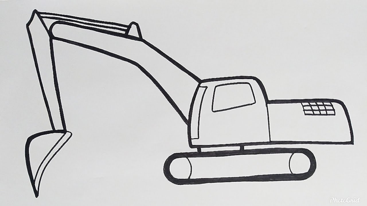 Detail Sketsa Gambar Excavator Nomer 4