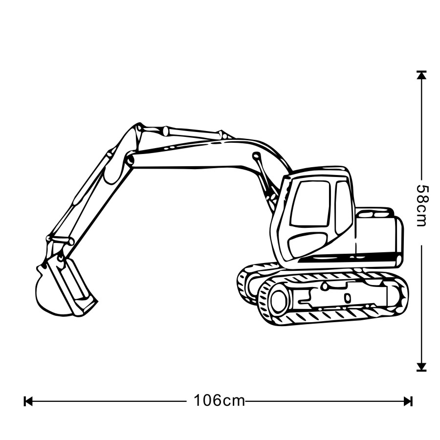 Detail Sketsa Gambar Excavator Nomer 7