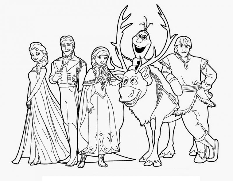 Detail Sketsa Gambar Frozen Untuk Mewarnai Nomer 36