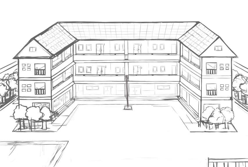 Detail Sketsa Gambar Gedung Sekolah Nomer 10