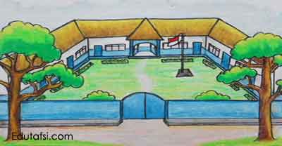 Detail Sketsa Gambar Gedung Sekolah Nomer 19