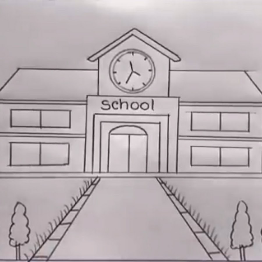 Detail Sketsa Gambar Gedung Sekolah Nomer 43