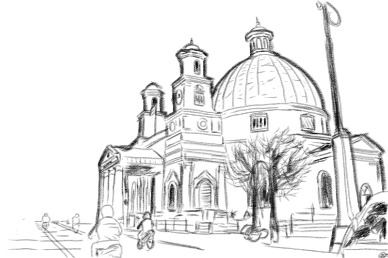 Detail Sketsa Gambar Gereja Nomer 14