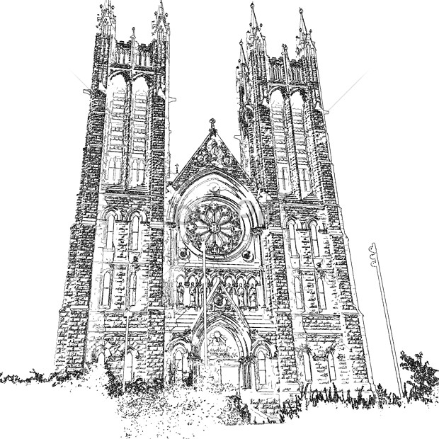 Detail Sketsa Gambar Gereja Nomer 28