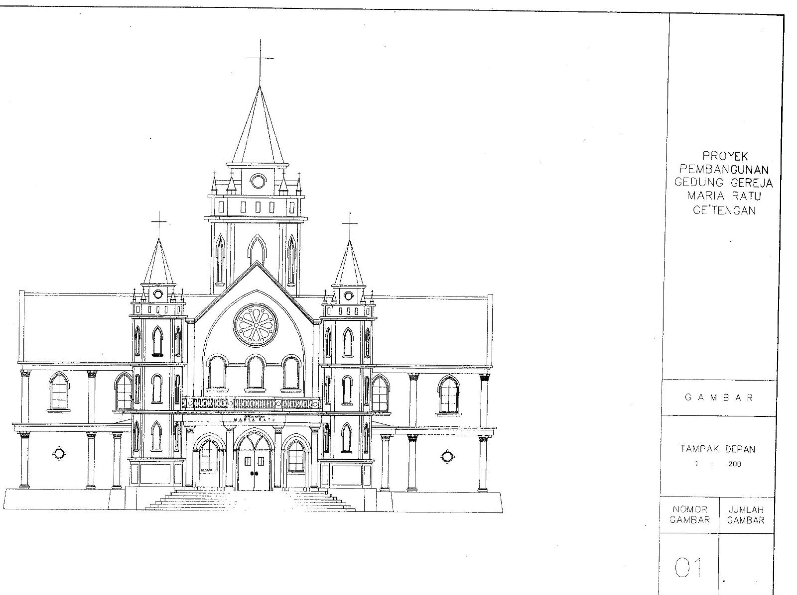 Detail Sketsa Gambar Gereja Nomer 29