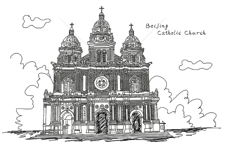 Detail Sketsa Gambar Gereja Nomer 32