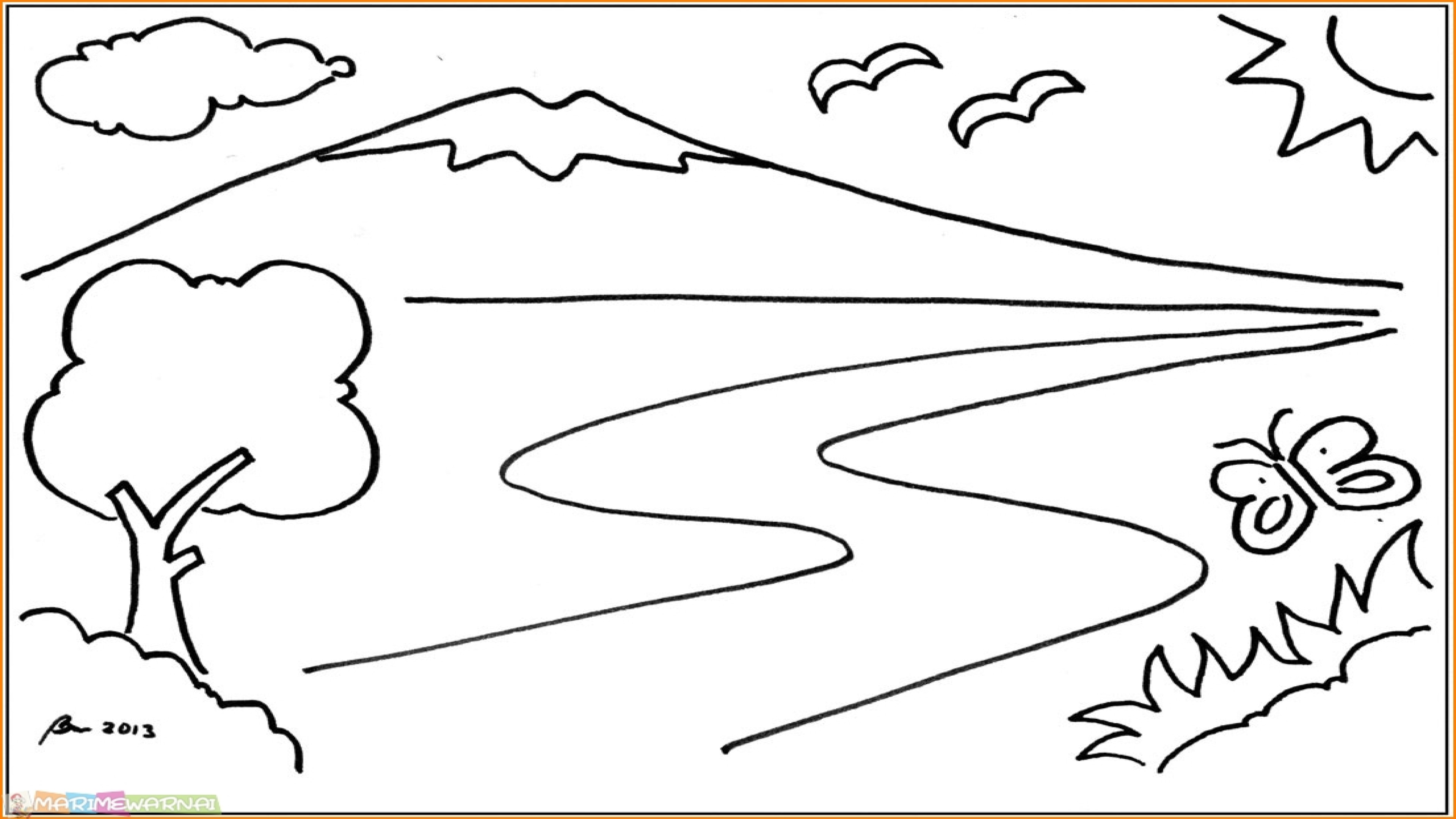 Detail Sketsa Gambar Gunung Nomer 19