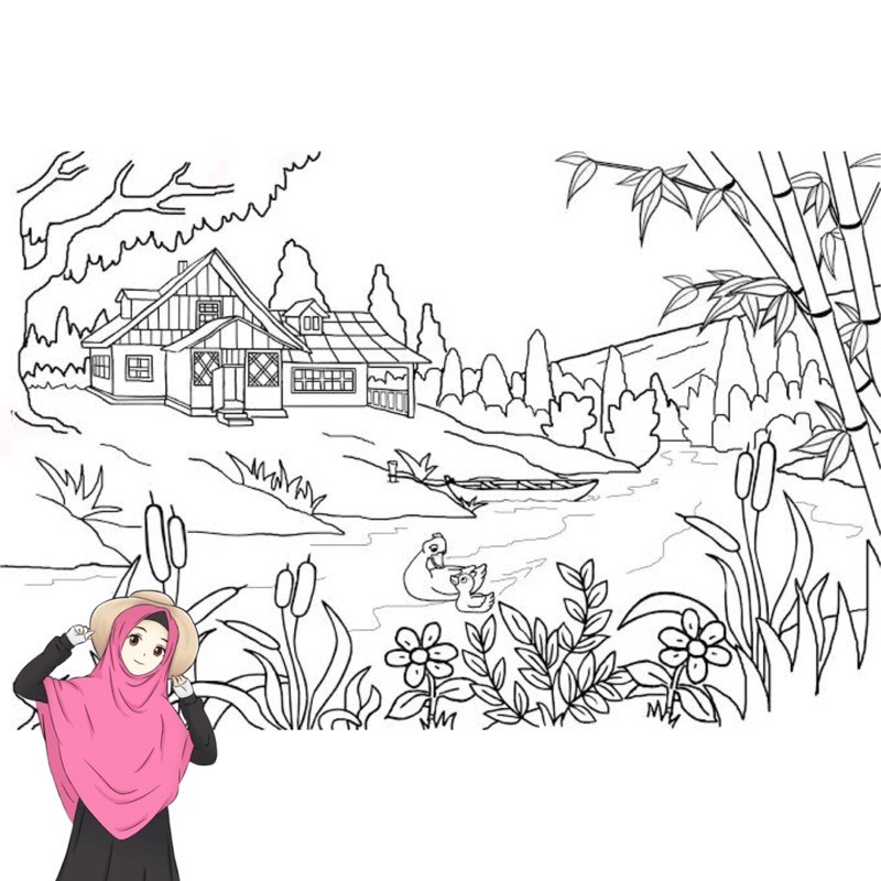 Detail Sketsa Gambar Hutan Nomer 31