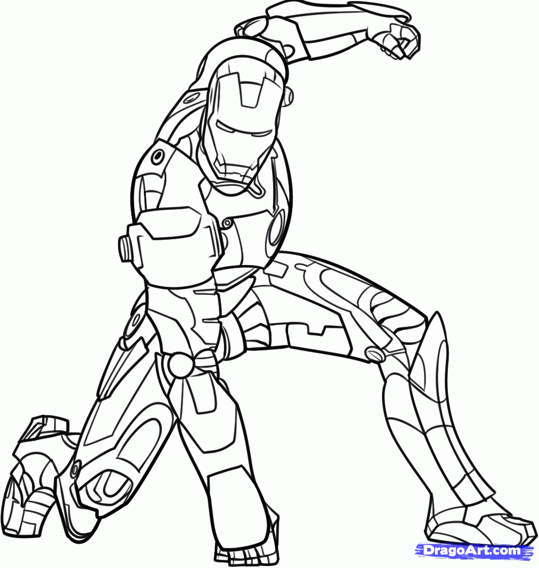 Detail Sketsa Gambar Iron Man Koleksi Nomer 2