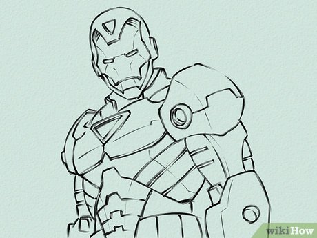 Detail Sketsa Gambar Iron Man Nomer 4