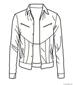 Detail Sketsa Gambar Jaket Nomer 21