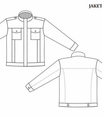 Detail Sketsa Gambar Jaket Nomer 31