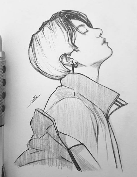 Detail Sketsa Gambar Jungkook Nomer 14