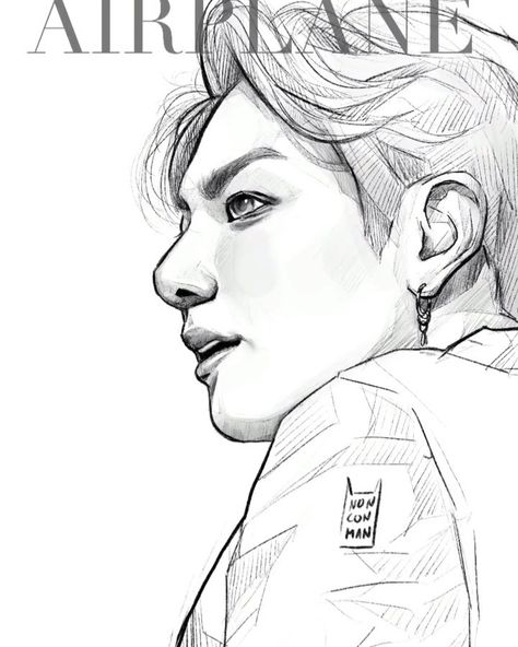 Detail Sketsa Gambar Jungkook Nomer 6