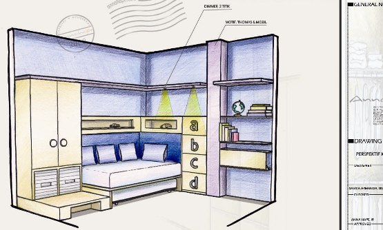 Detail Sketsa Gambar Kamar Tidur Nomer 44