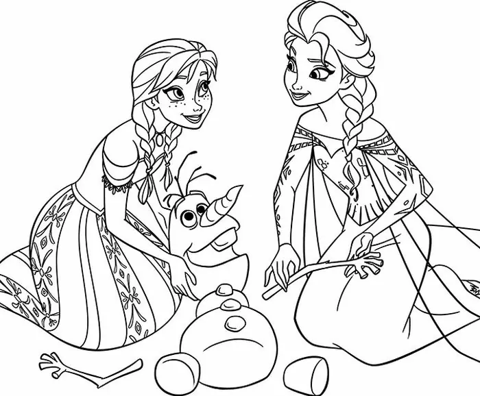 Detail Sketsa Gambar Kartun Frozen Nomer 14