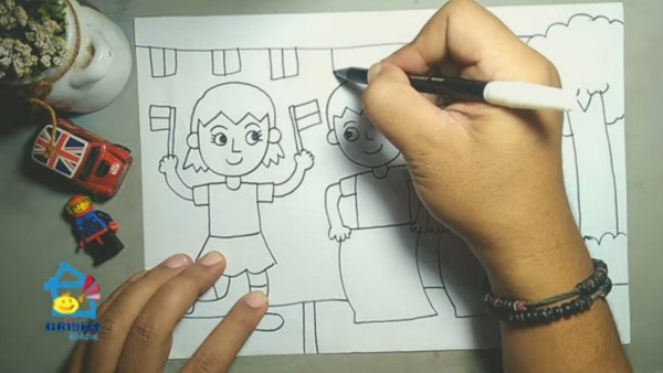 Detail Sketsa Gambar Kartun Gapura Nomer 45