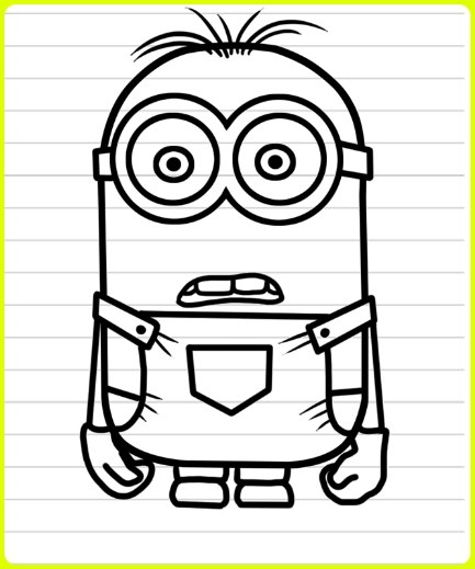 Detail Sketsa Gambar Kartun Minion Nomer 2