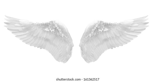 Detail White Angel Wings Background Nomer 11